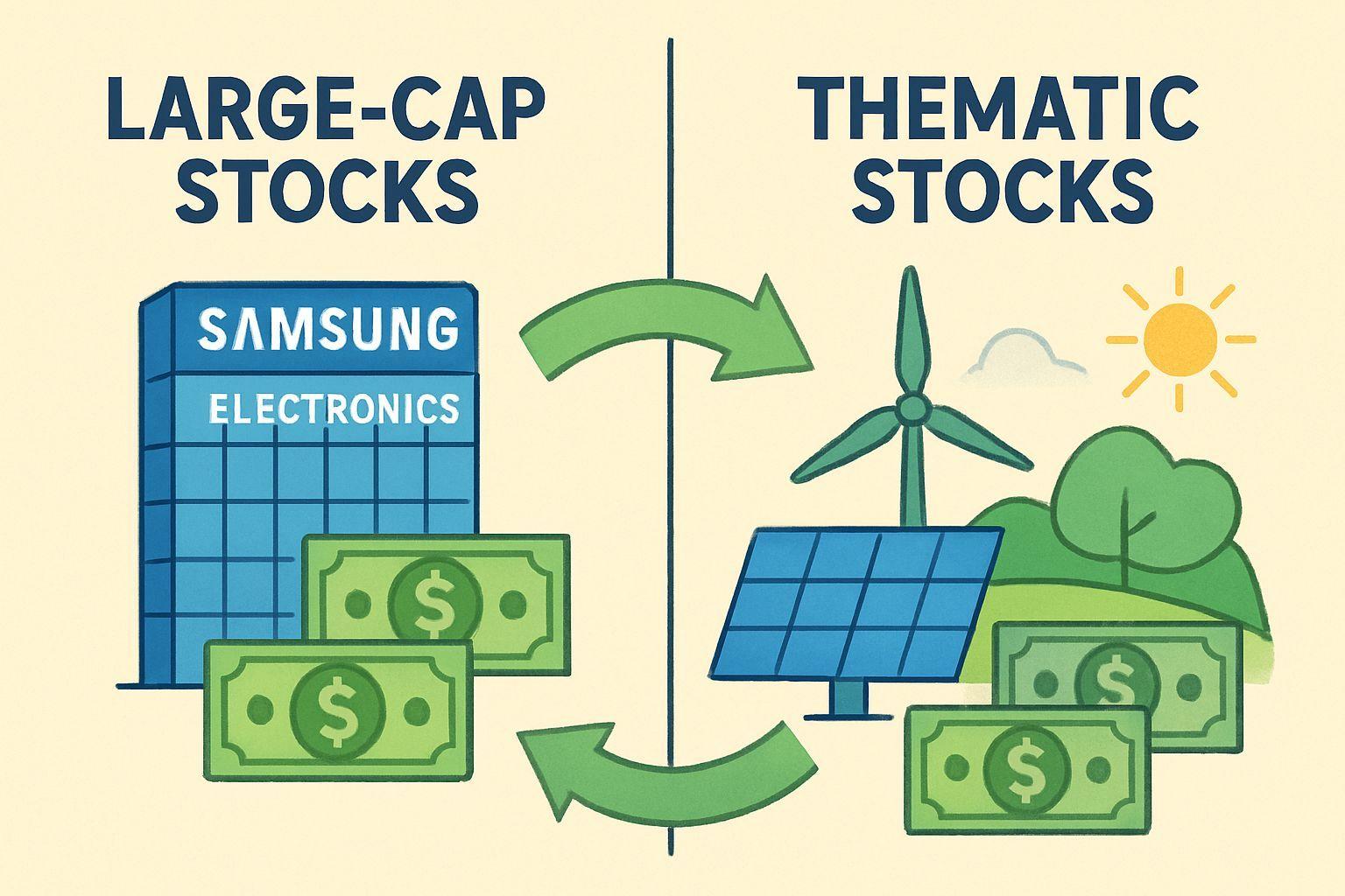 💰 시가총액 상위주 vs 테마주의 구조적 변화