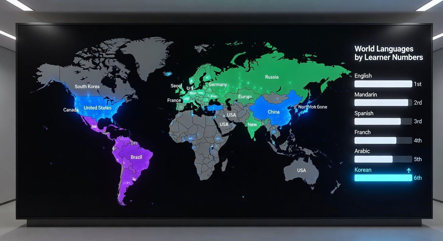 📈 글로벌 언어 학습 순위에서 한국어의 급상승