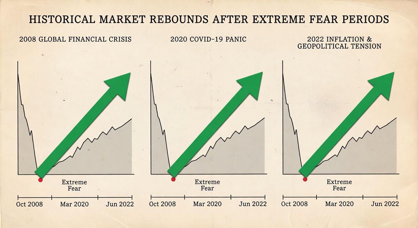 📈 역사적 극단적 공포 구간에서의 시장 반등 패턴