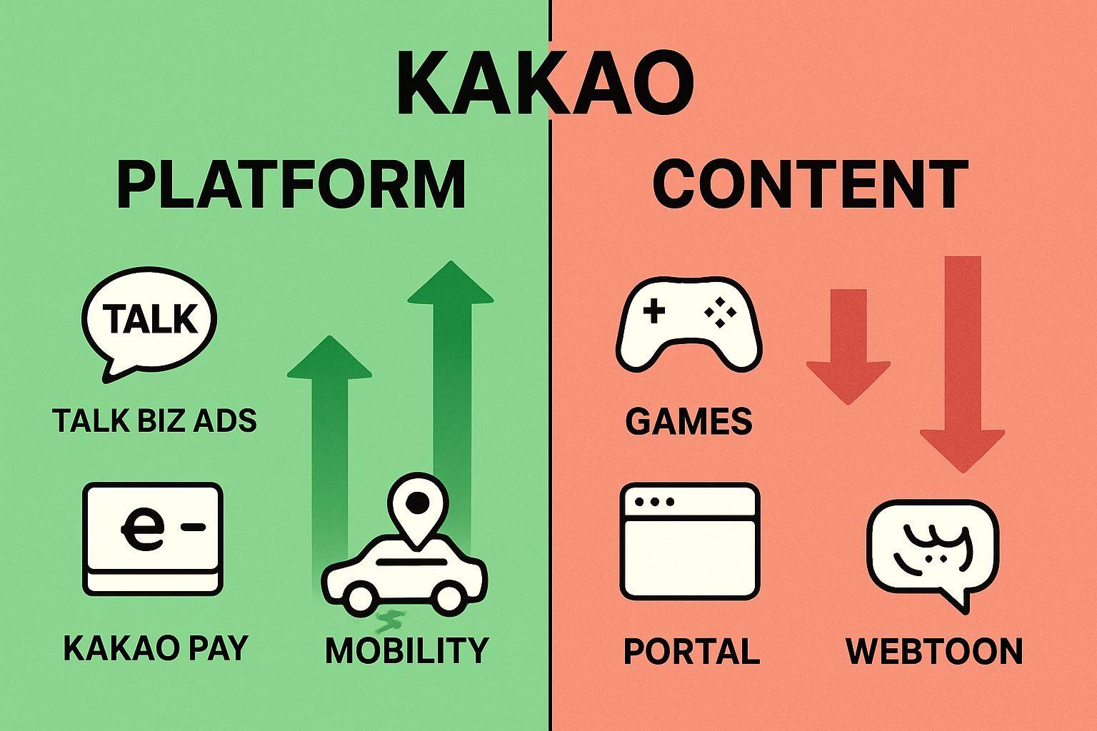 🔍 카카오 8개 사업 분석: 돈 버는 곳 vs 돈 까먹는 곳