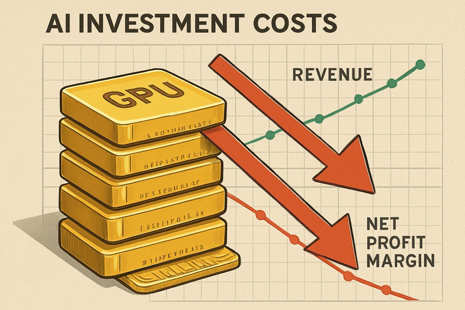 ⚙️ AI 투자의 이중적 부담: 1조 원 GPU 투자가 이익을 잠식한다