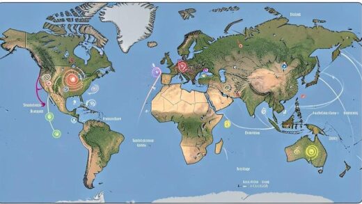 World map with energy symbols and geopolitical tension, highlighting strategic resource importance.